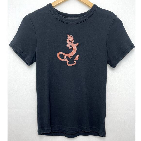 Harley Davidson Smoky Mountains Womens Tee Glitter Dragon Medium - Picture 1 of 6